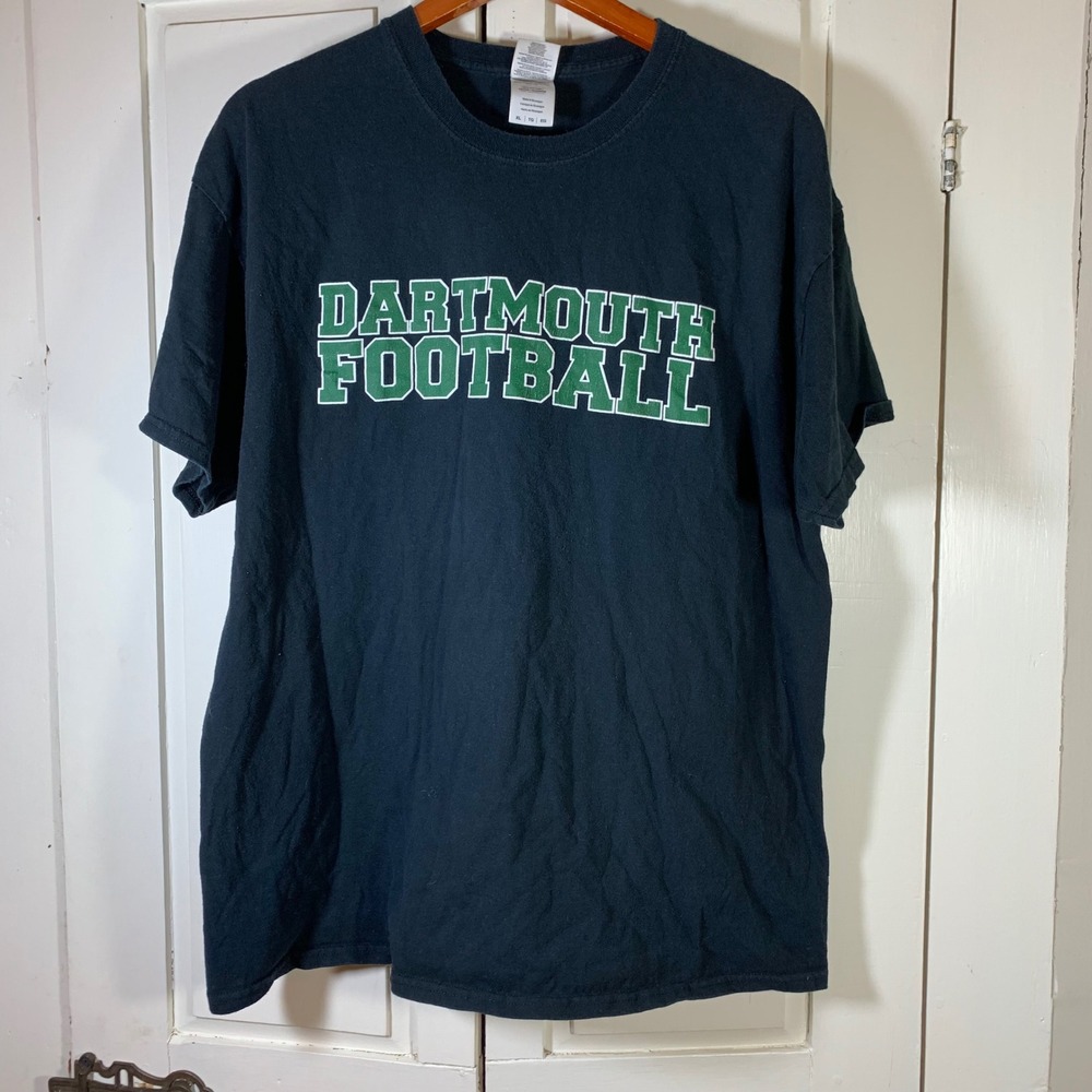 Gildan Dartmouth Football Shirt Mens XL Black Ultra Cotton Graphic Tee NCAA
